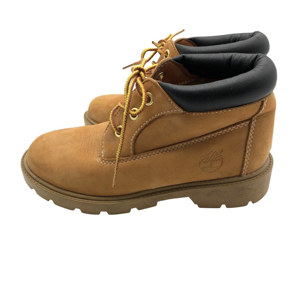 Timberland Boots Kids Youth Size 13 Tan Nubuck Waterproof Wheat